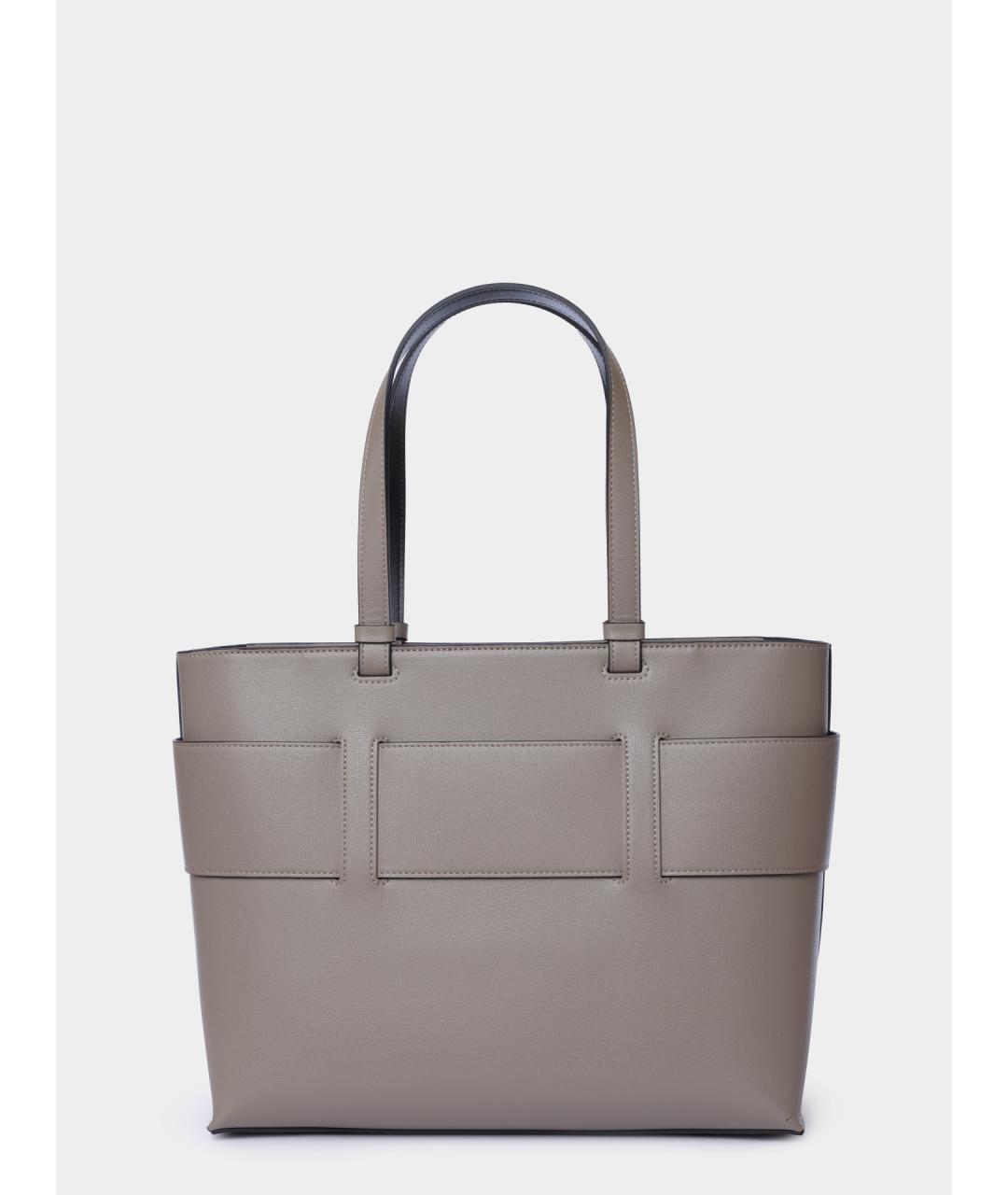 ARMANI EXCHANGE Серая сумка тоут из искусственной кожи, фото 4