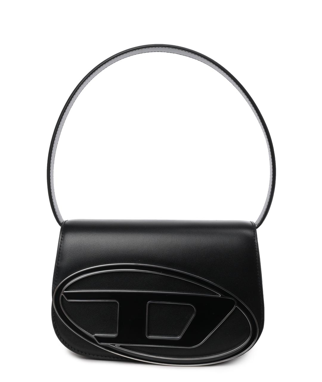 DIESEL Черная кожаная сумка через плечо, фото 1