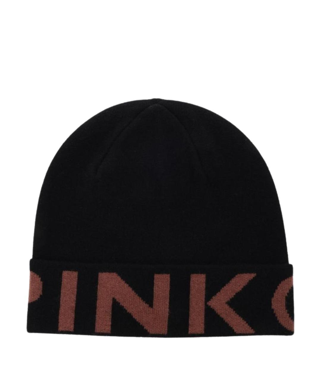 PINKO Черная шерстяная шапка, фото 1