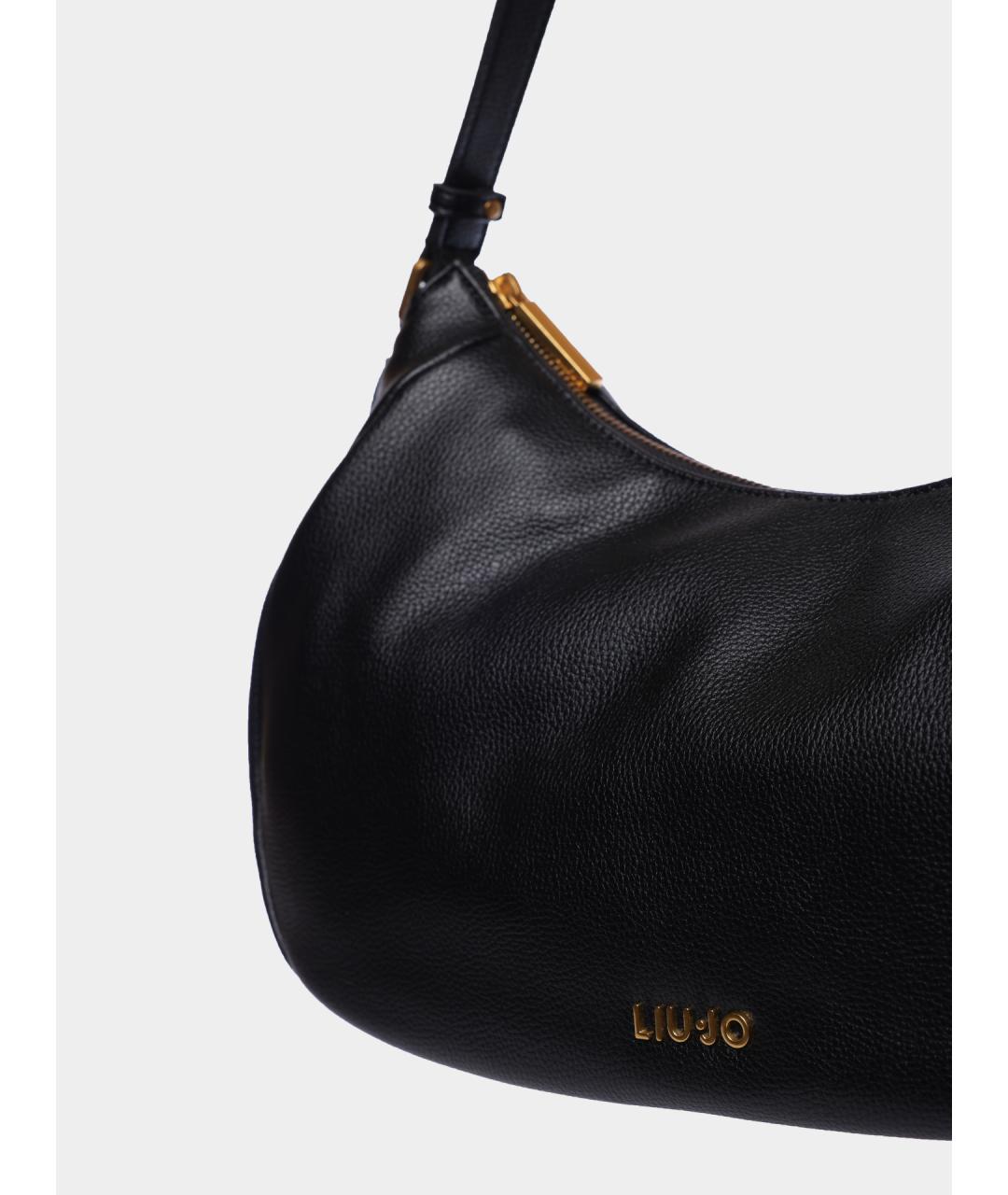 LIU JO Черная сумка через плечо из искусственной кожи, фото 5