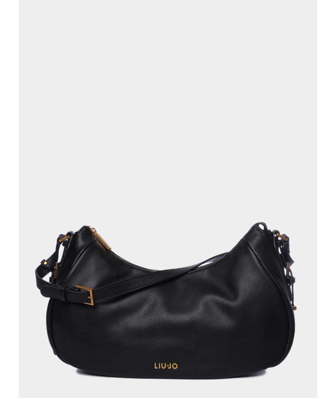 LIU JO Черная сумка через плечо из искусственной кожи, фото 2