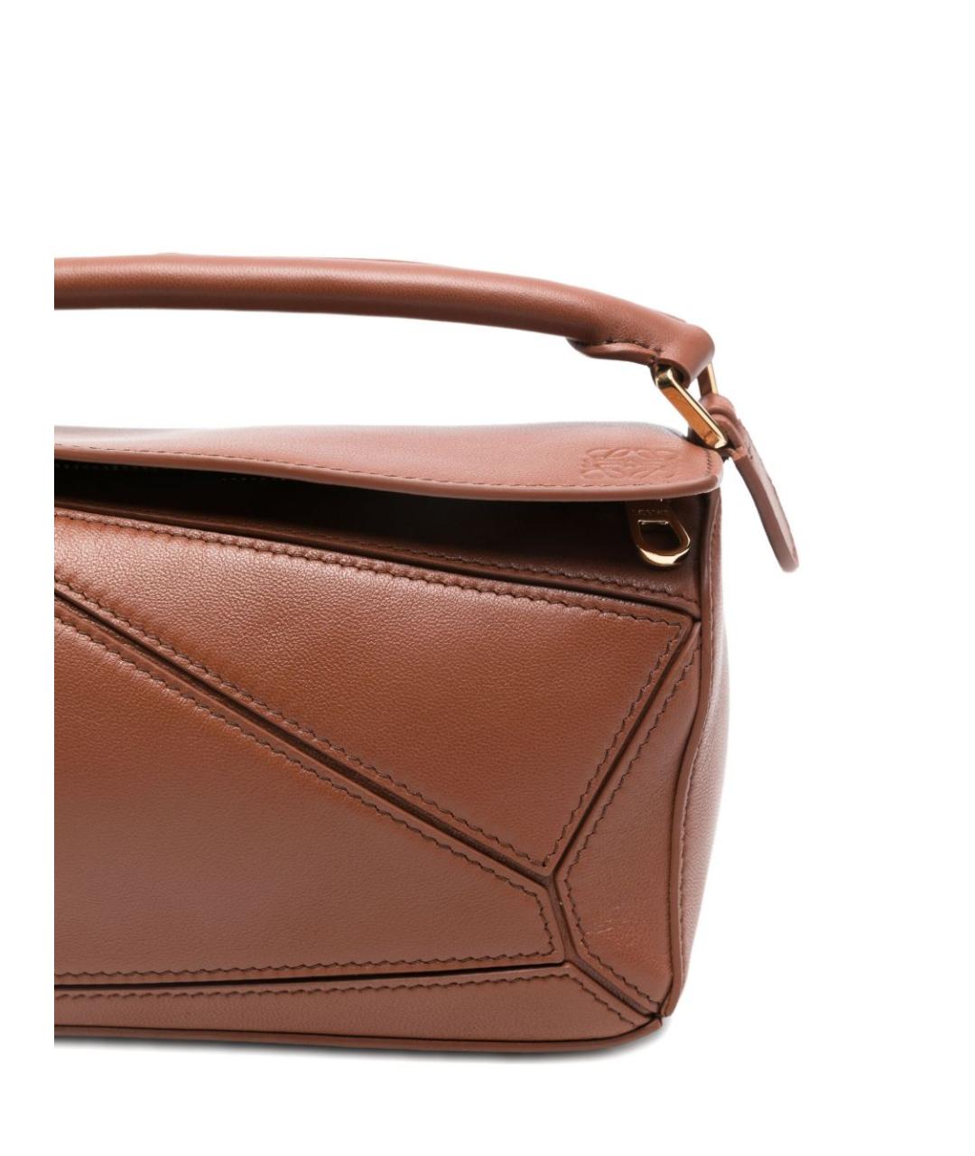 LOEWE Коричневая кожаная сумка через плечо, фото 5