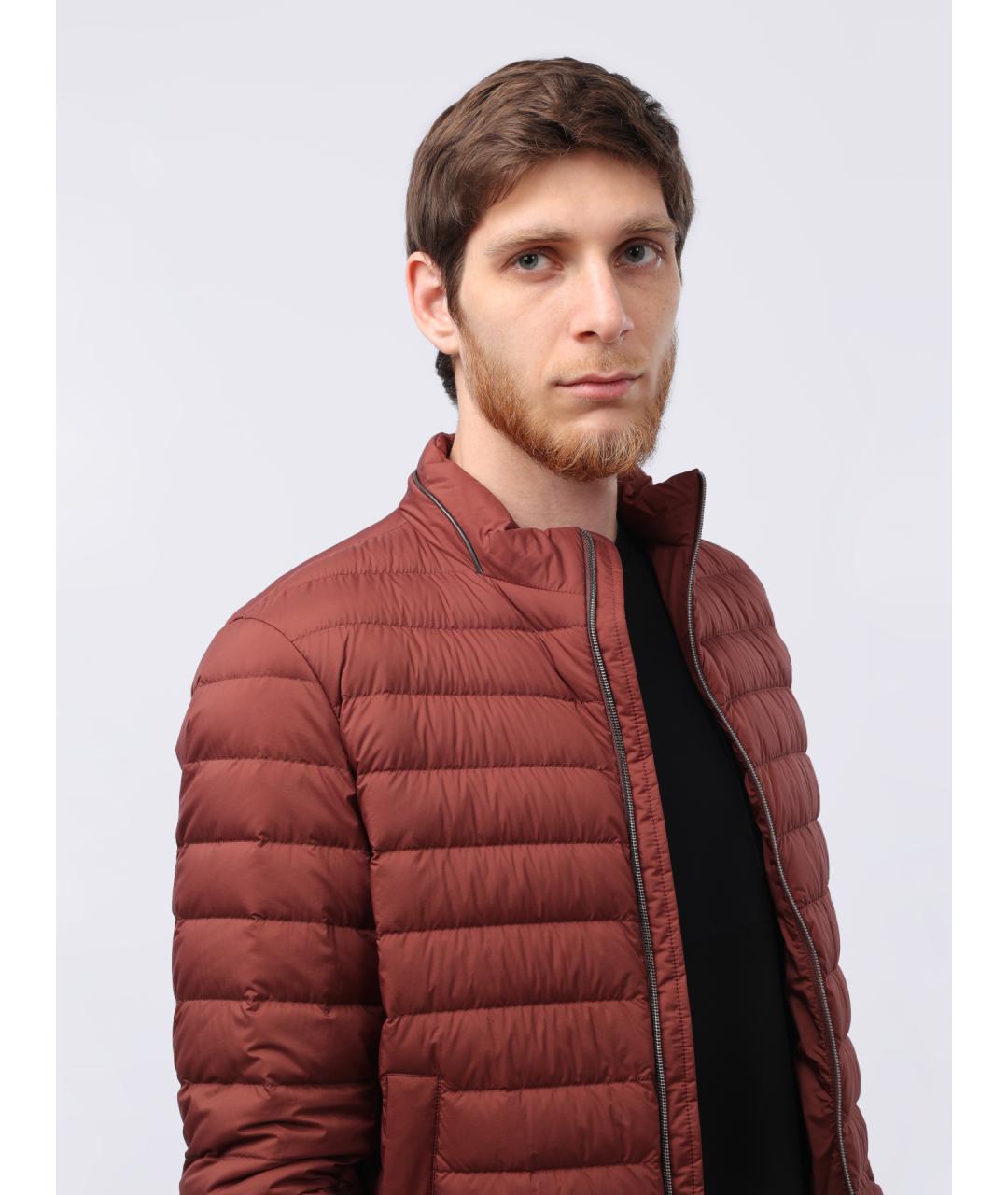HERNO Бордовая полиамидовая куртка, фото 4
