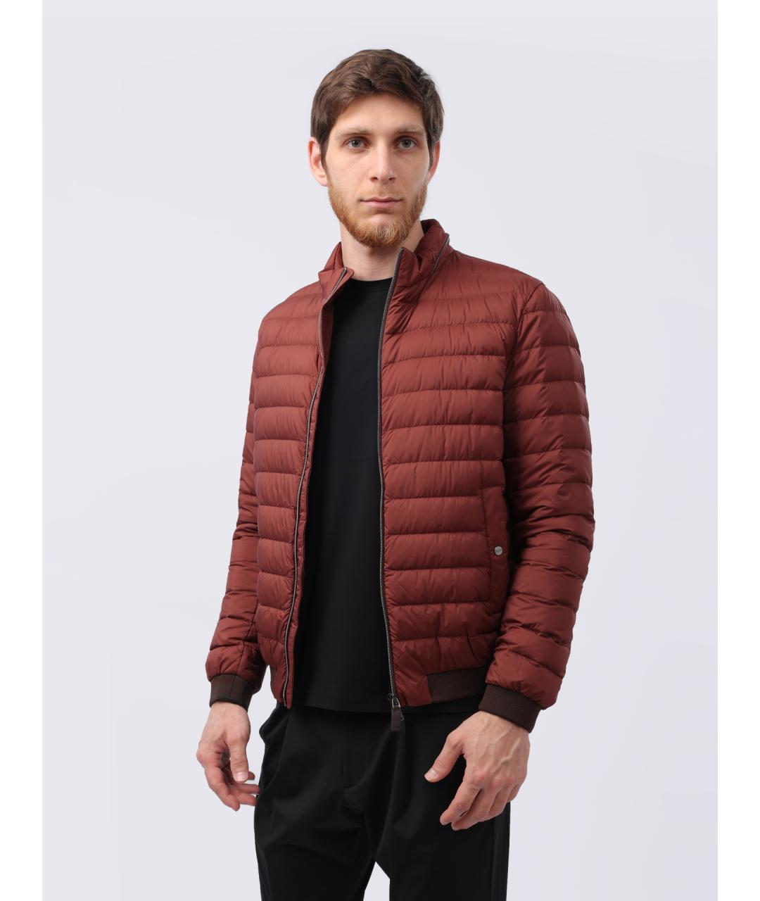 HERNO Бордовая полиамидовая куртка, фото 5