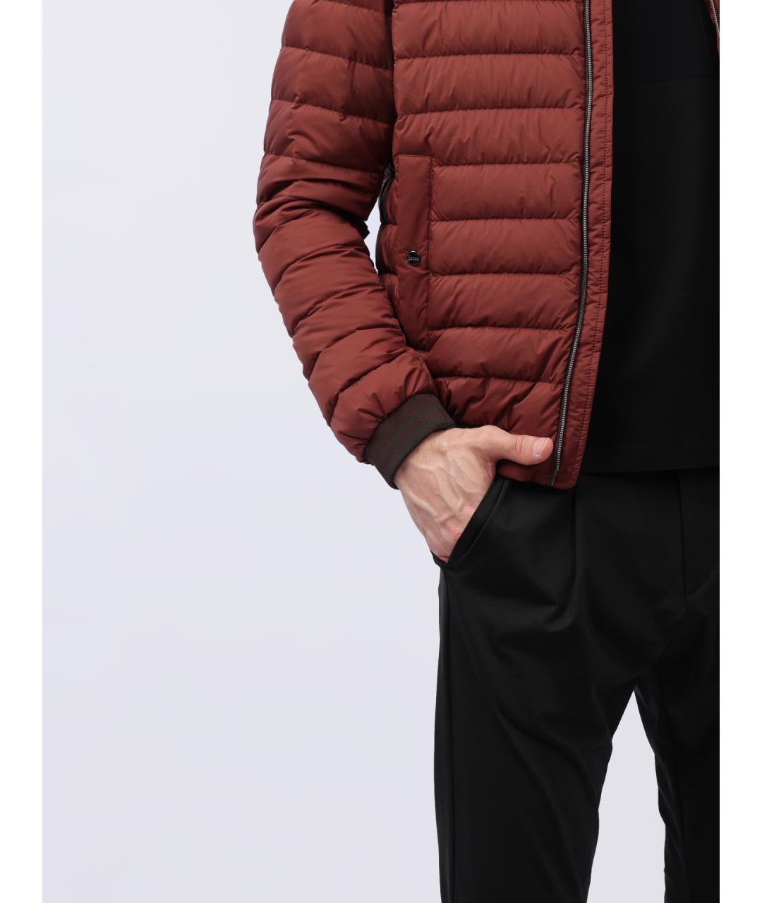 HERNO Бордовая полиамидовая куртка, фото 3