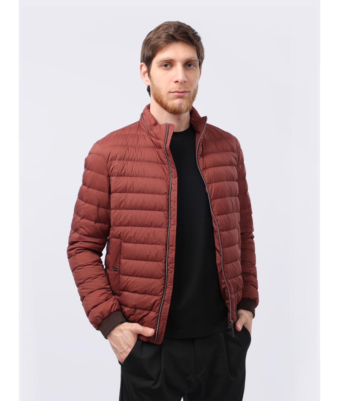 HERNO Бордовая полиамидовая куртка, фото 7