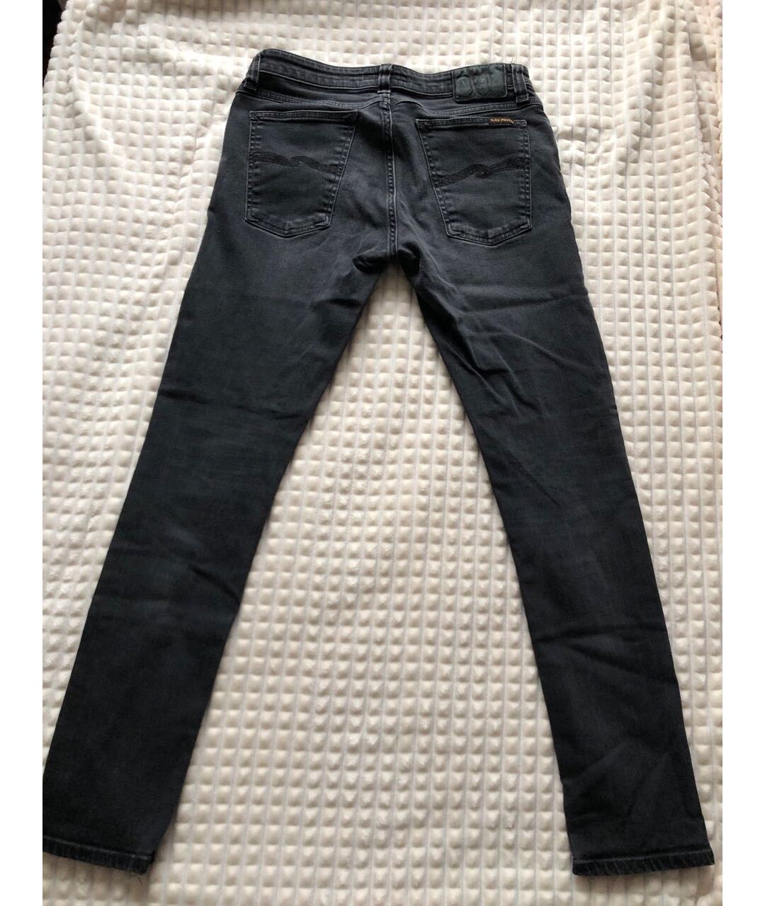 NUDIE JEANS CO Черные хлопко-эластановые джинсы скинни, фото 2