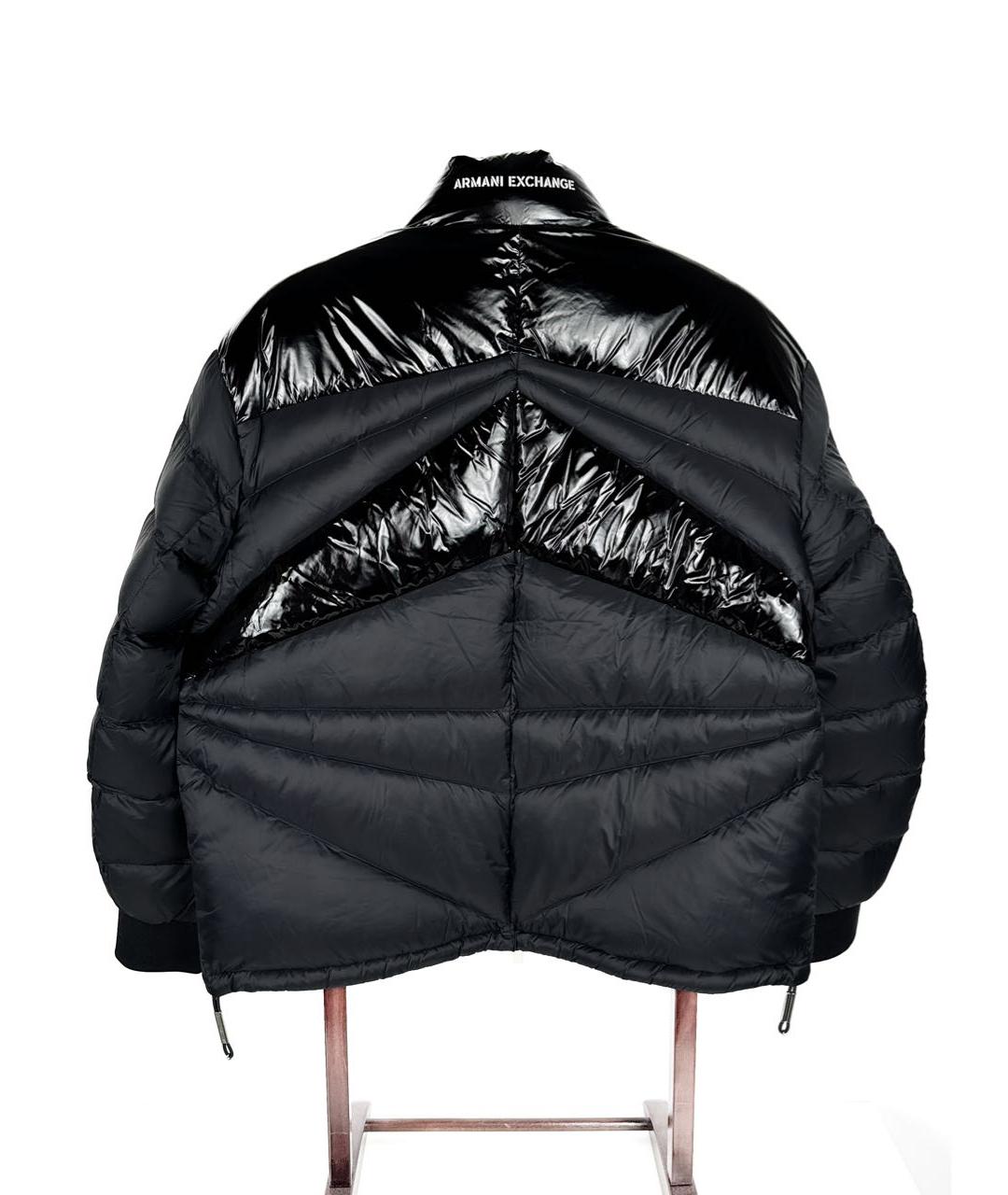 ARMANI EXCHANGE Черный полиамидовый пуховик, фото 4