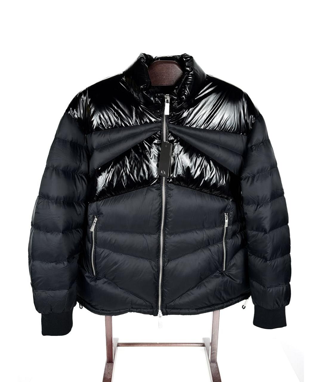 ARMANI EXCHANGE Черный полиамидовый пуховик, фото 8