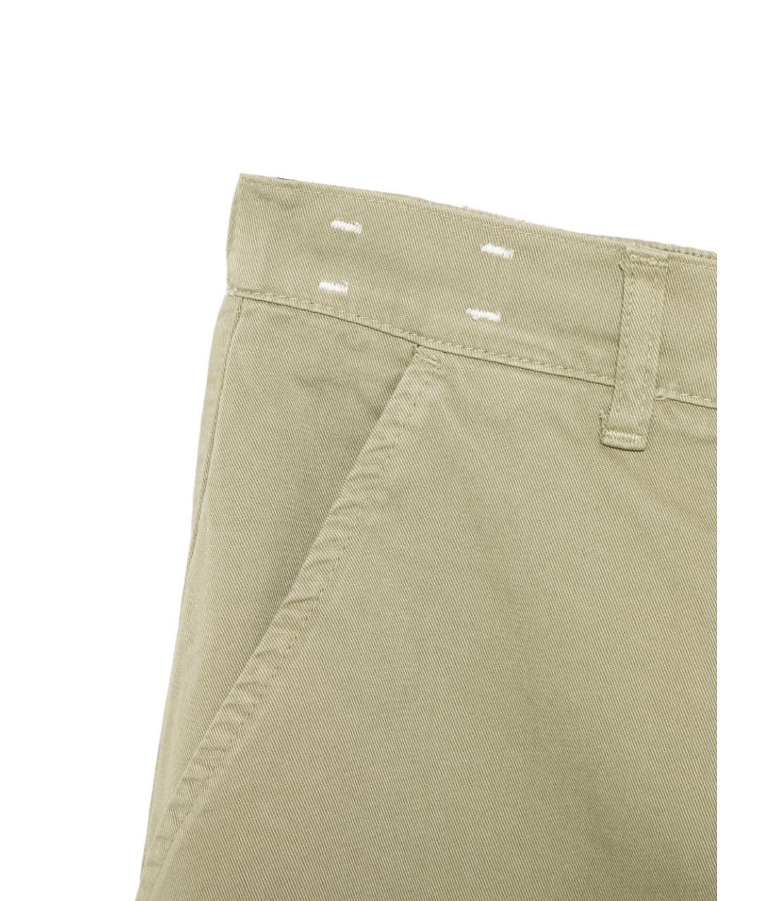 ALYSI Зеленые хлопковые прямые джинсы, фото 3