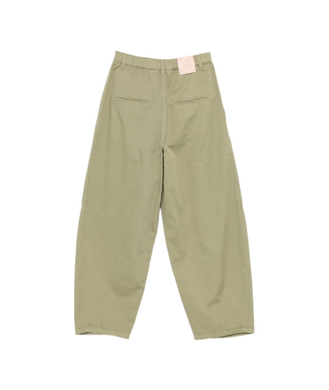 ALYSI Зеленые хлопковые прямые джинсы, фото 2