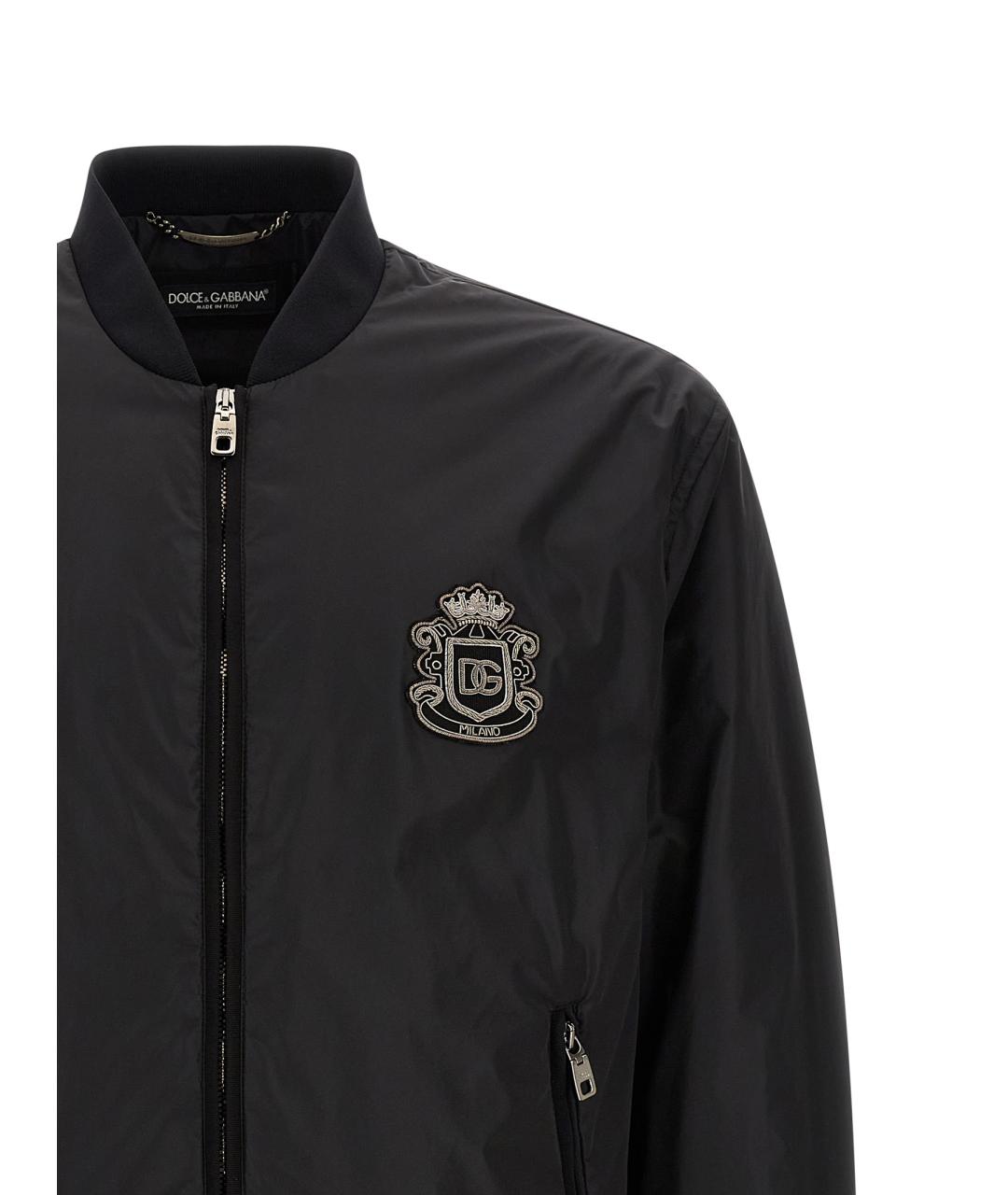 DOLCE&GABBANA Черная полиамидовая куртка, фото 3