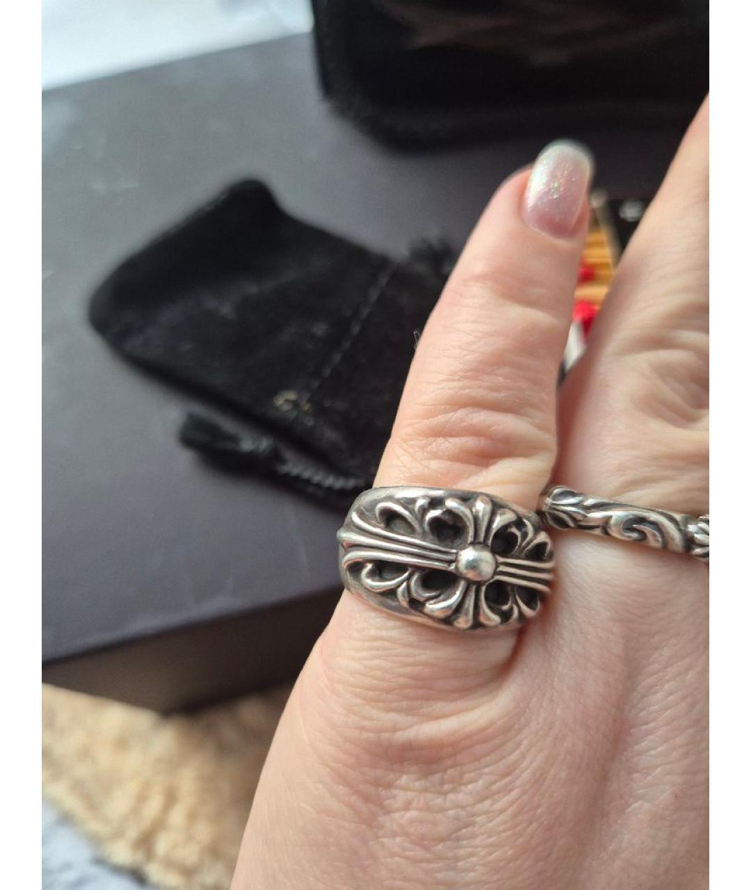 CHROME HEARTS Серебряное серебряное кольцо, фото 2