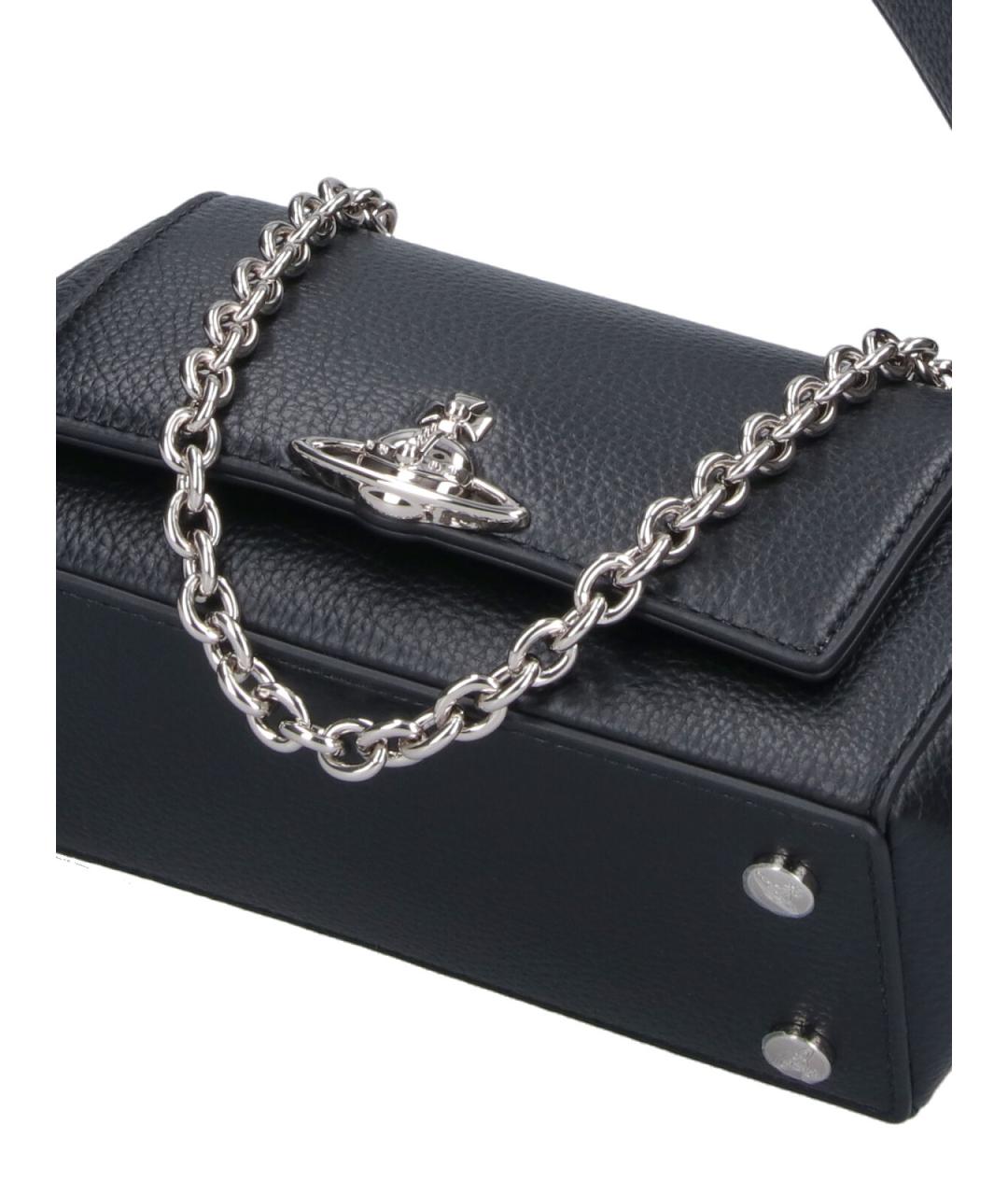 VIVIENNE WESTWOOD Черная сумка через плечо из искусственной кожи, фото 4
