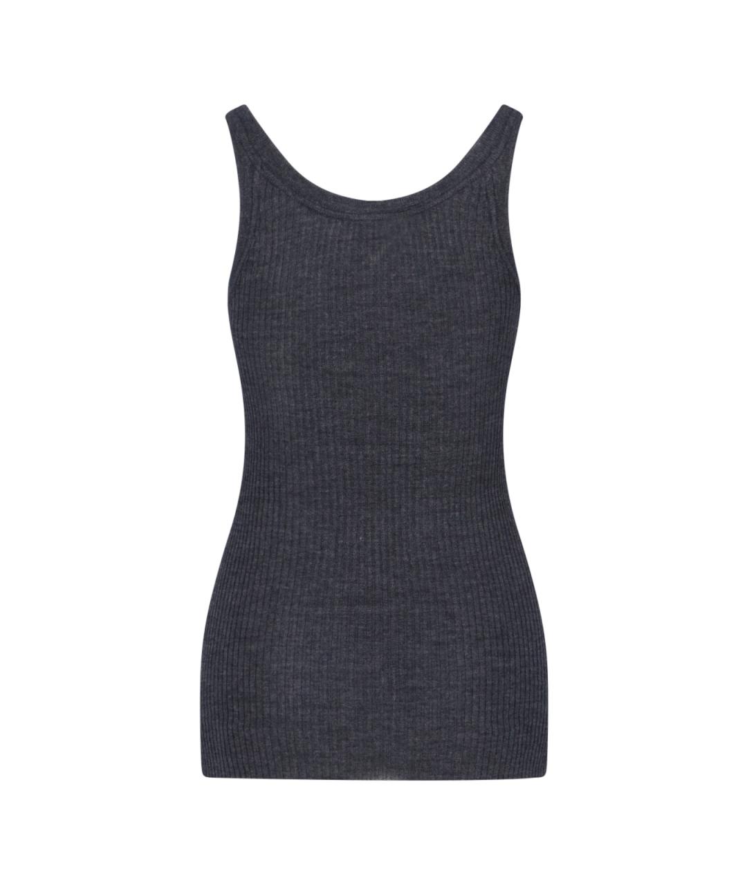 CALVIN KLEIN Серая шерстяная майка, фото 2