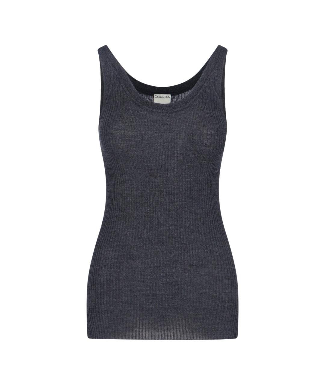 CALVIN KLEIN Серая шерстяная майка, фото 1