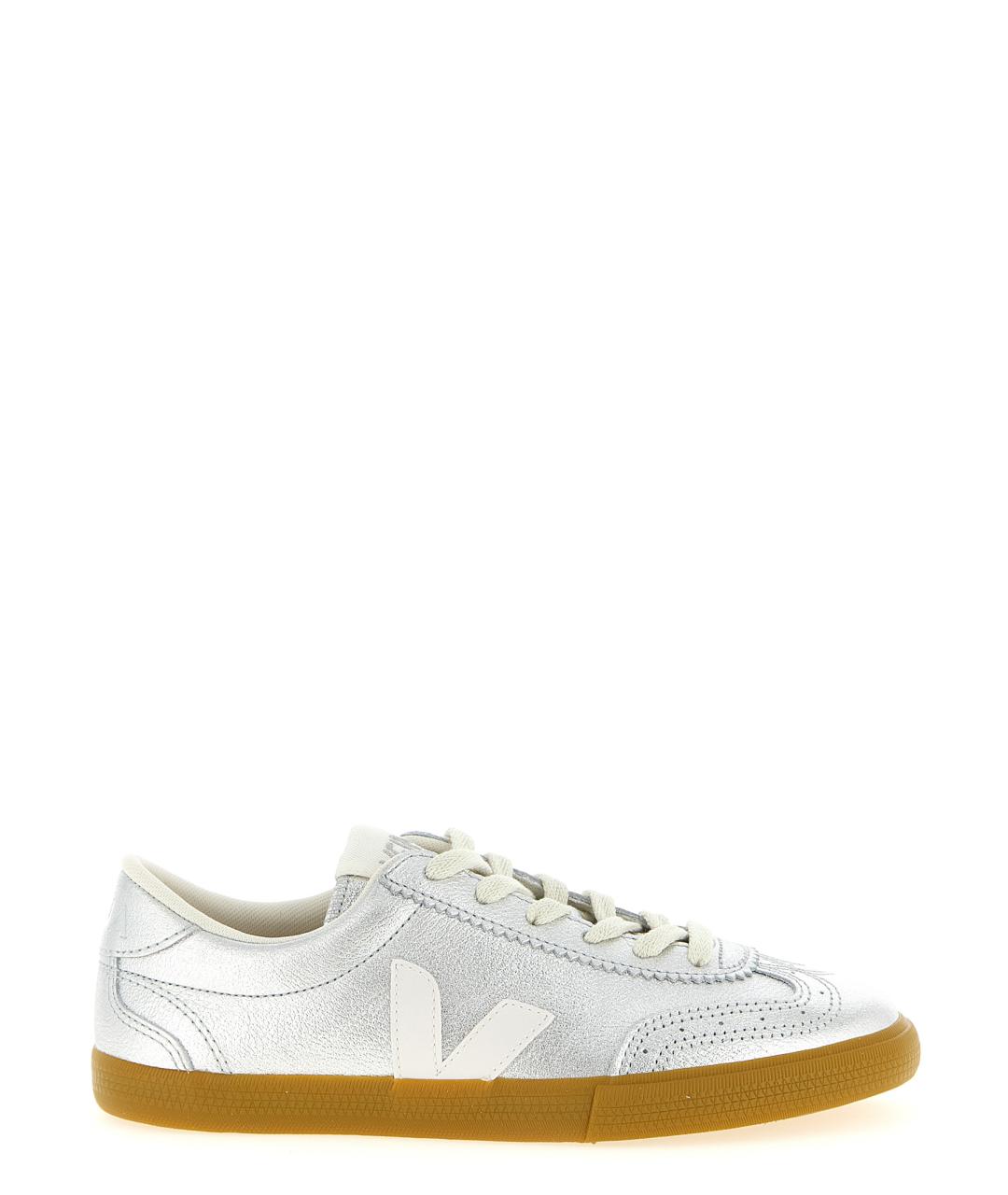 VEJA Серебряные кожаные кроссовки, фото 1