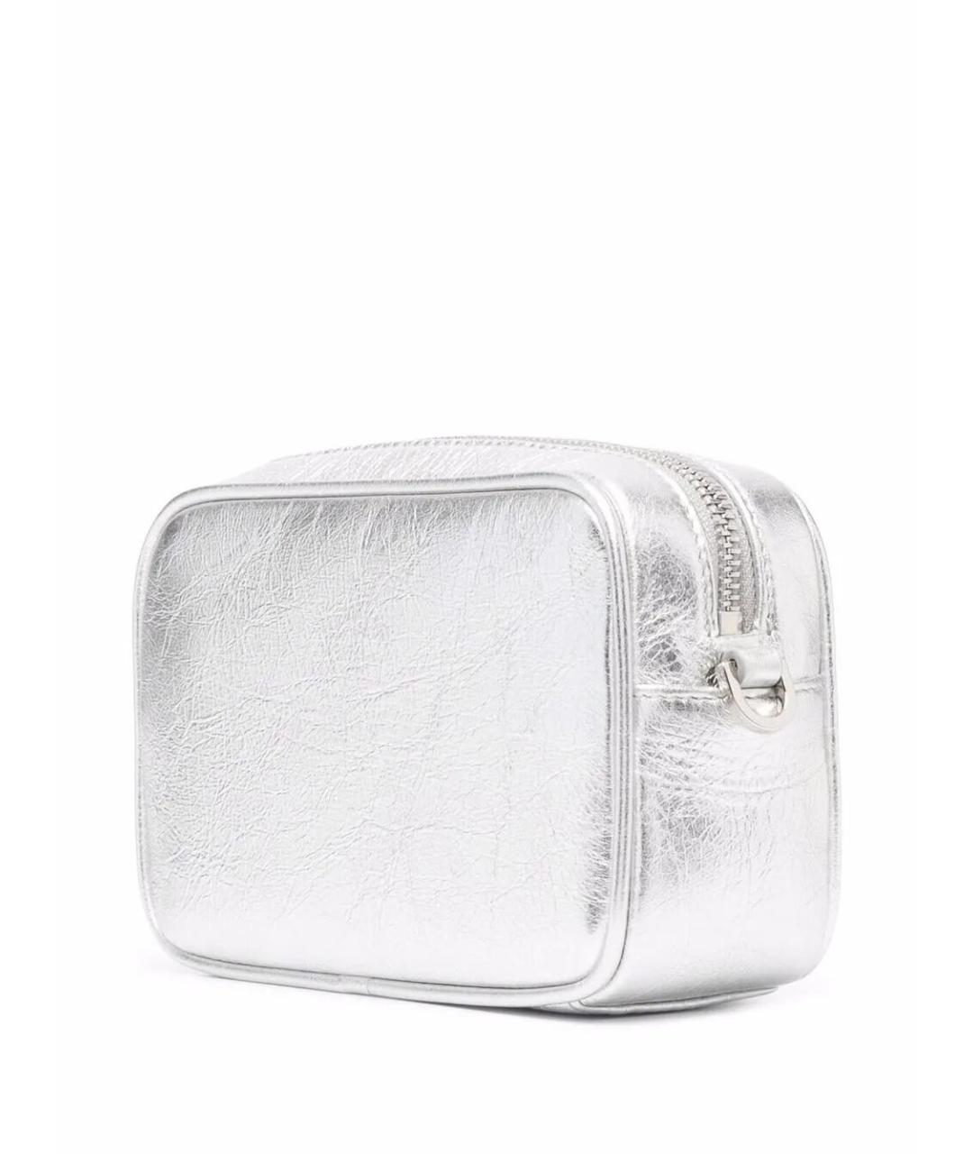 GOLDEN GOOSE DELUXE BRAND Серебряная кожаная сумка через плечо, фото 5