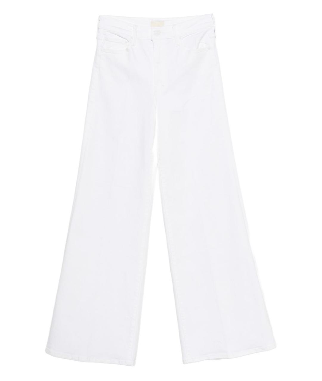 MOTHER Белые хлопковые джинсы клеш, фото 1