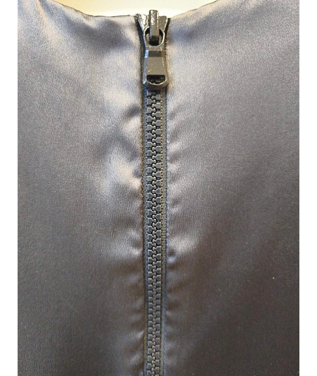 BRUNELLO CUCINELLI Антрацитовая шелковая блузы, фото 5