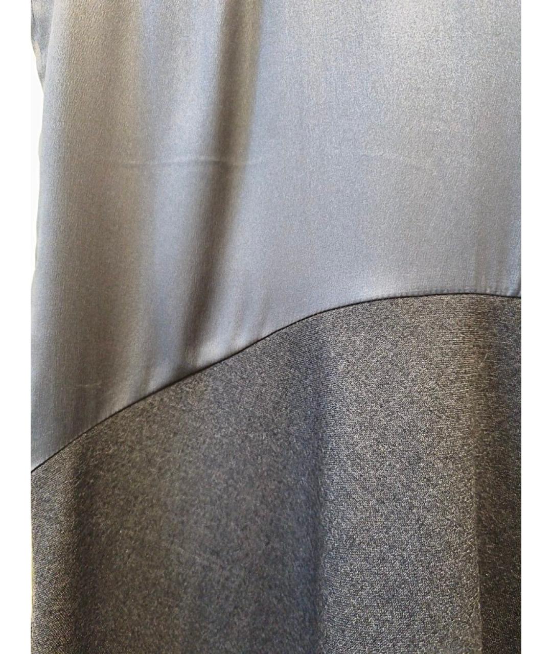 BRUNELLO CUCINELLI Антрацитовая шелковая блузы, фото 4