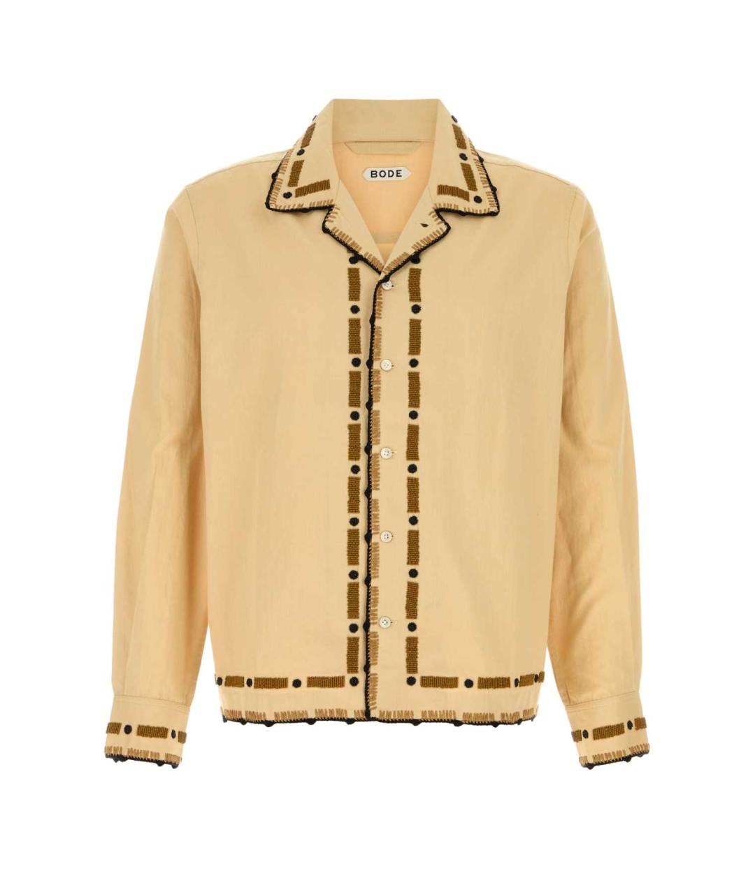 BODE Бежевая хлопковая кэжуал рубашка, фото 1