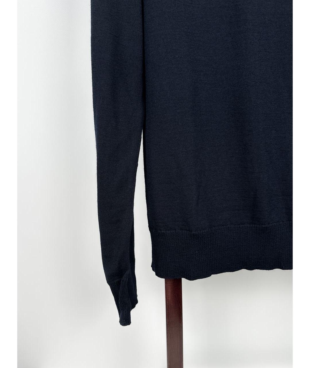 STONE ISLAND Темно-синий шерстяной джемпер / свитер, фото 5