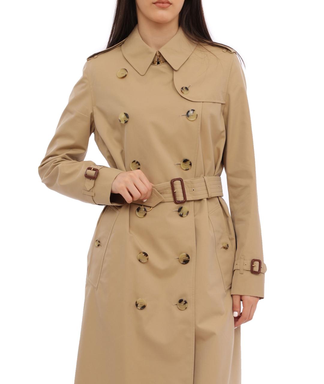 BURBERRY Бежевый хлопковый тренч/плащ, фото 3