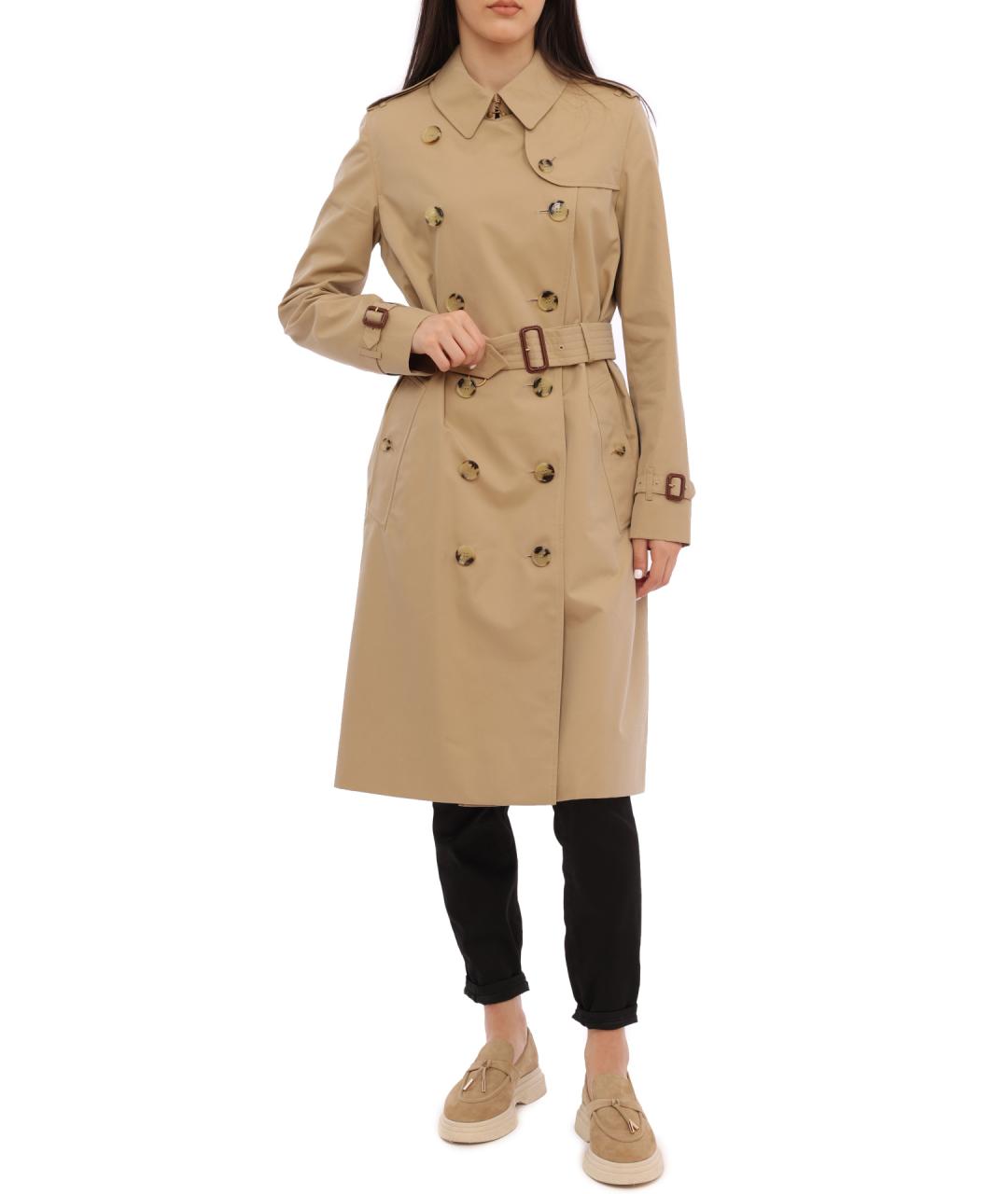 BURBERRY Бежевый хлопковый тренч/плащ, фото 2