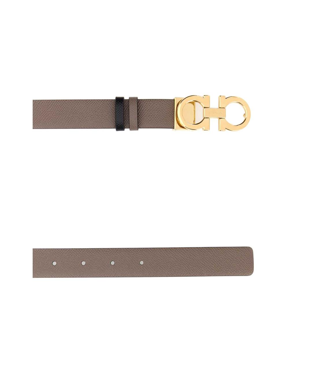 FERRAGAMO Коричневый кожаный ремень, фото 2