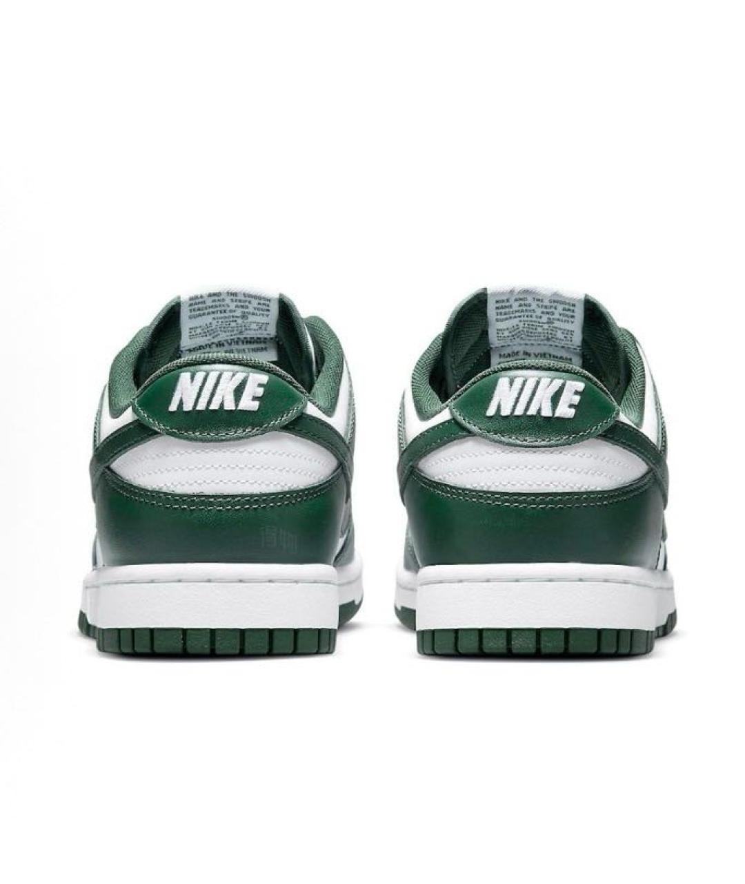 NIKE Зеленые кожаные низкие кроссовки / кеды, фото 4