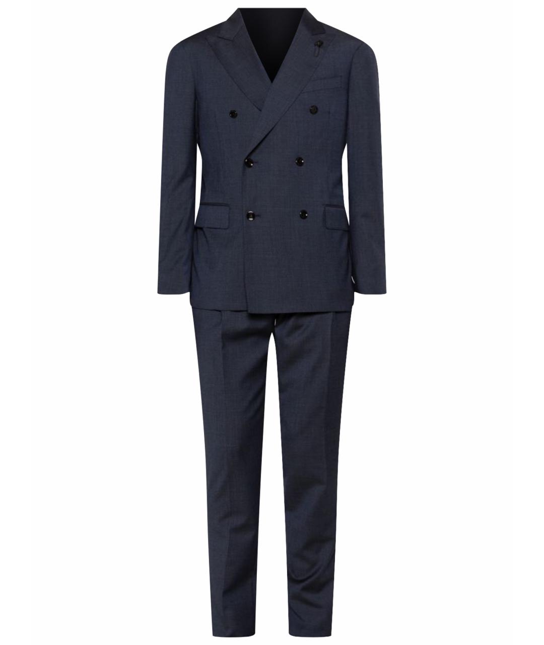 LARDINI Синий классический костюм, фото 1