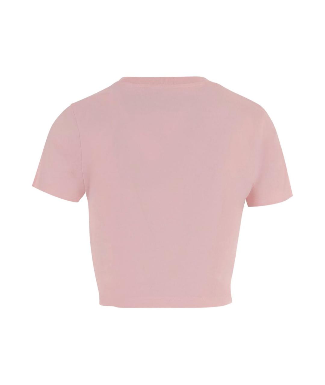 CASABLANCA Розовая хлопковая футболка, фото 2