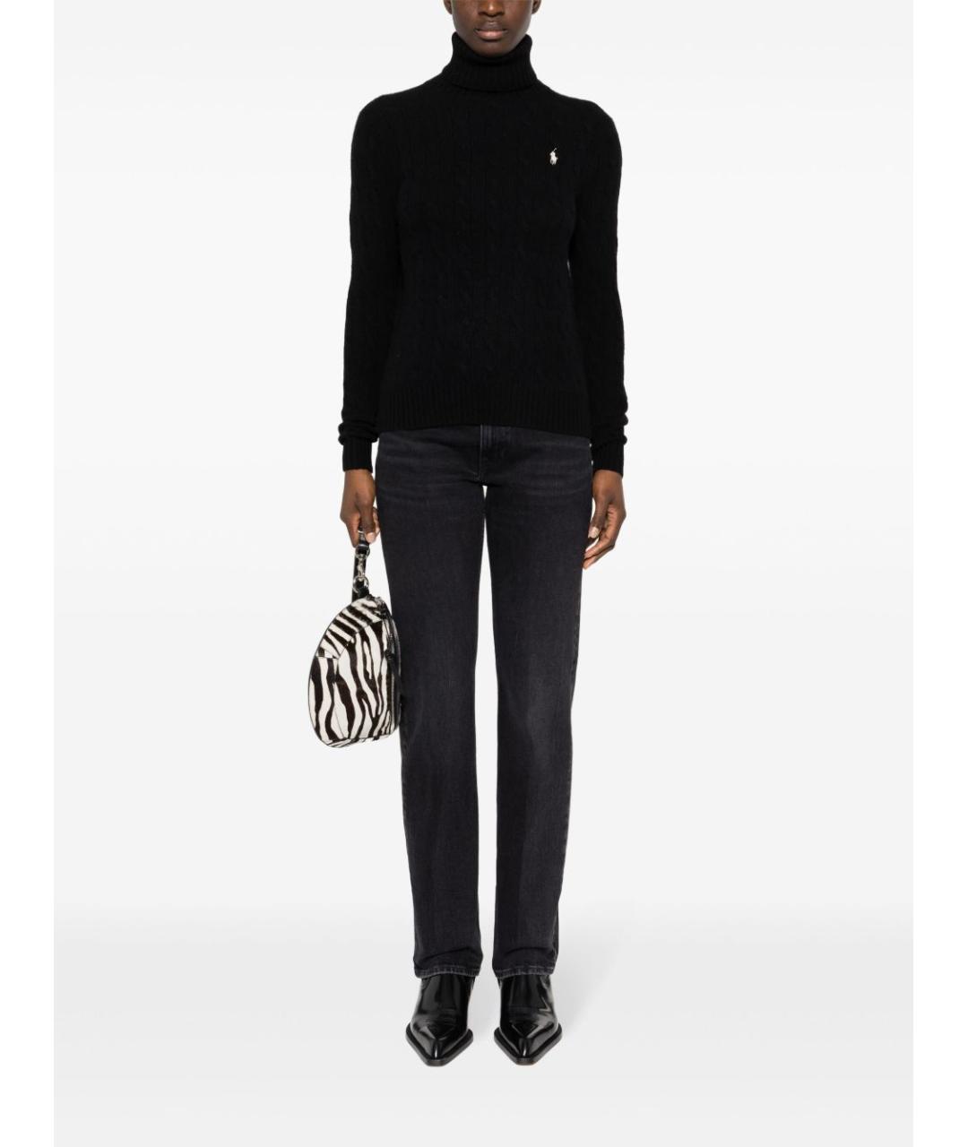 POLO RALPH LAUREN Черная шерстяная водолазка, фото 2