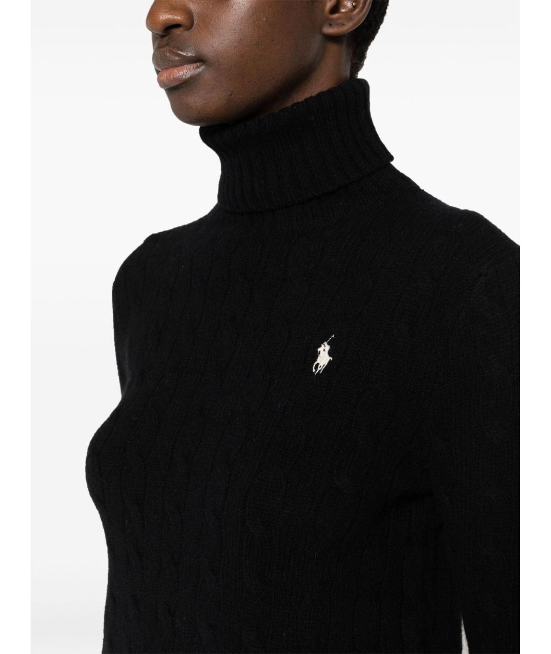 POLO RALPH LAUREN Черная шерстяная водолазка, фото 3