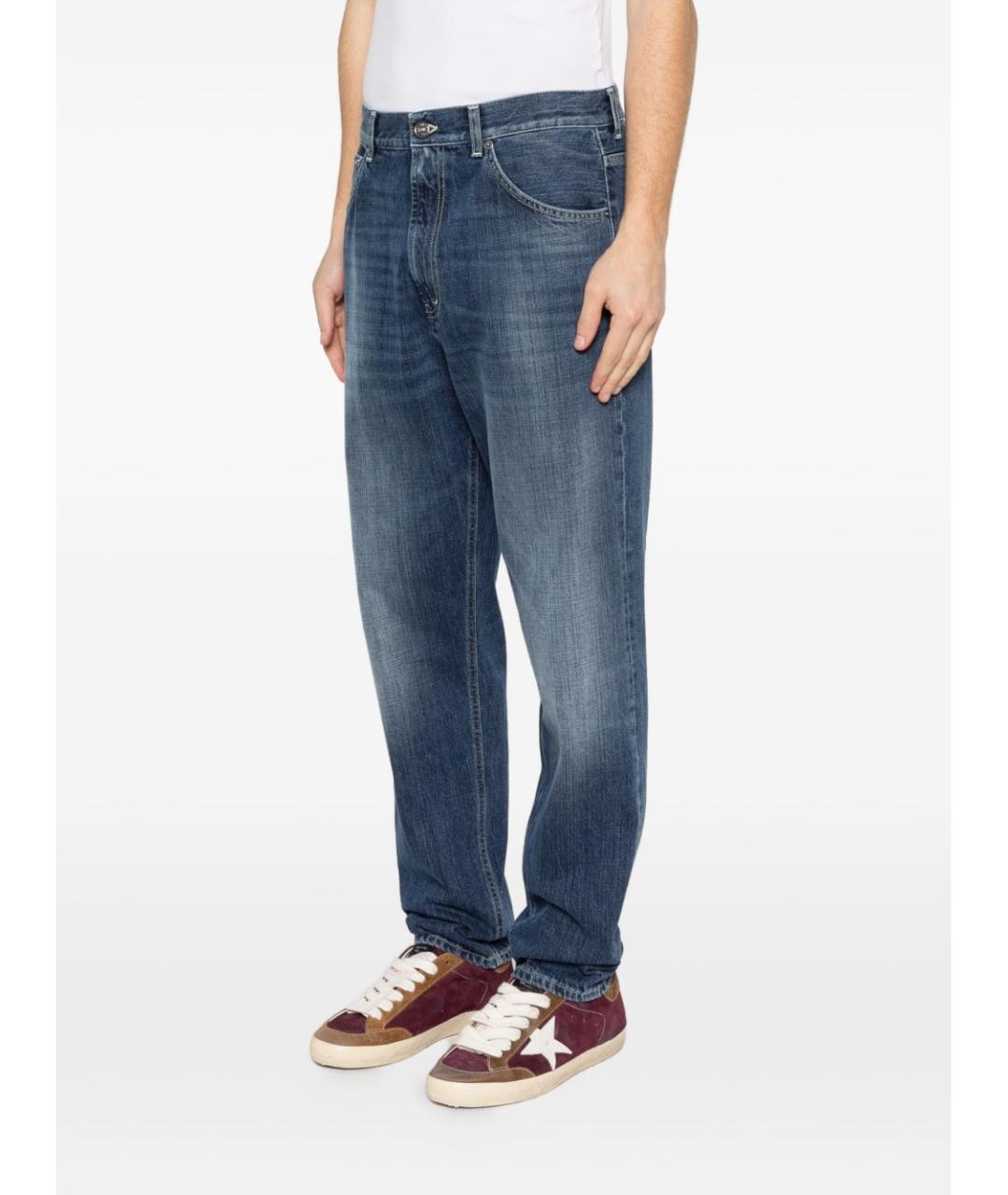 DONDUP Синие хлопковые прямые джинсы, фото 4
