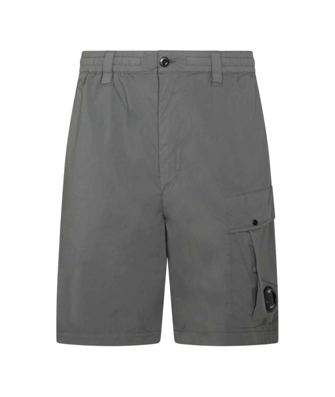 CP COMPANY Серые хлопковые шорты, фото 1