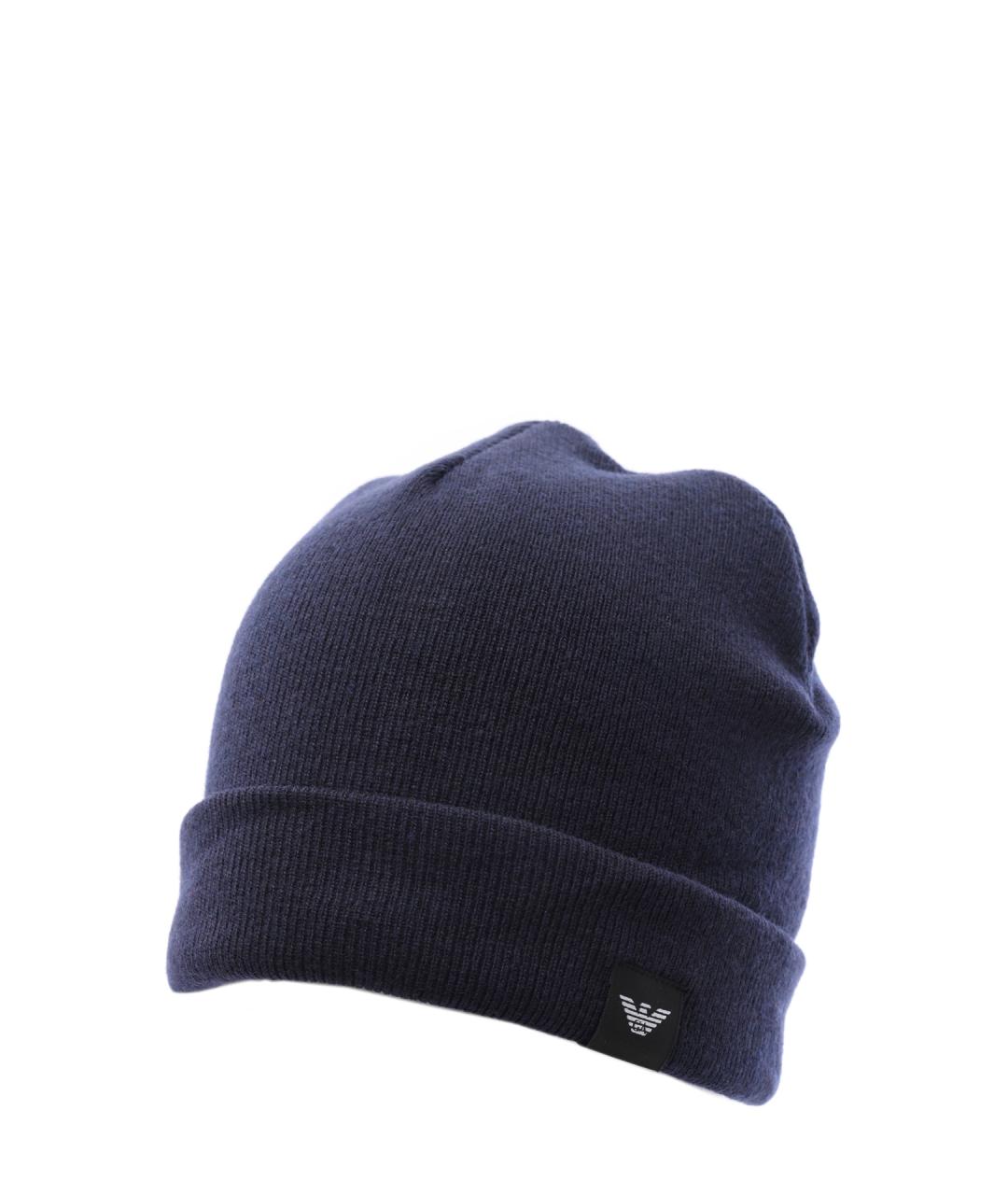 EMPORIO ARMANI Темно-синяя шапка, фото 4