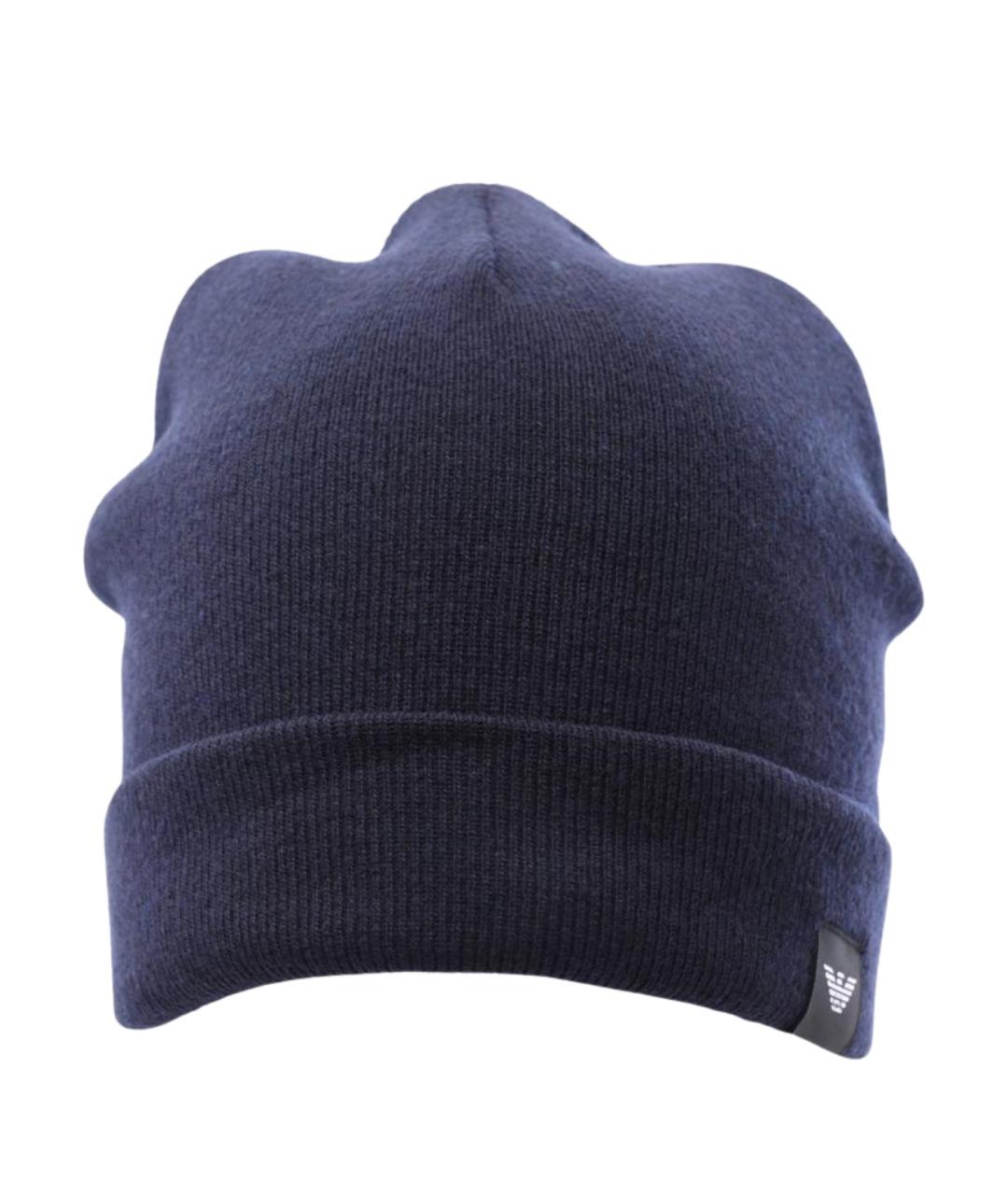 EMPORIO ARMANI Темно-синяя шапка, фото 1