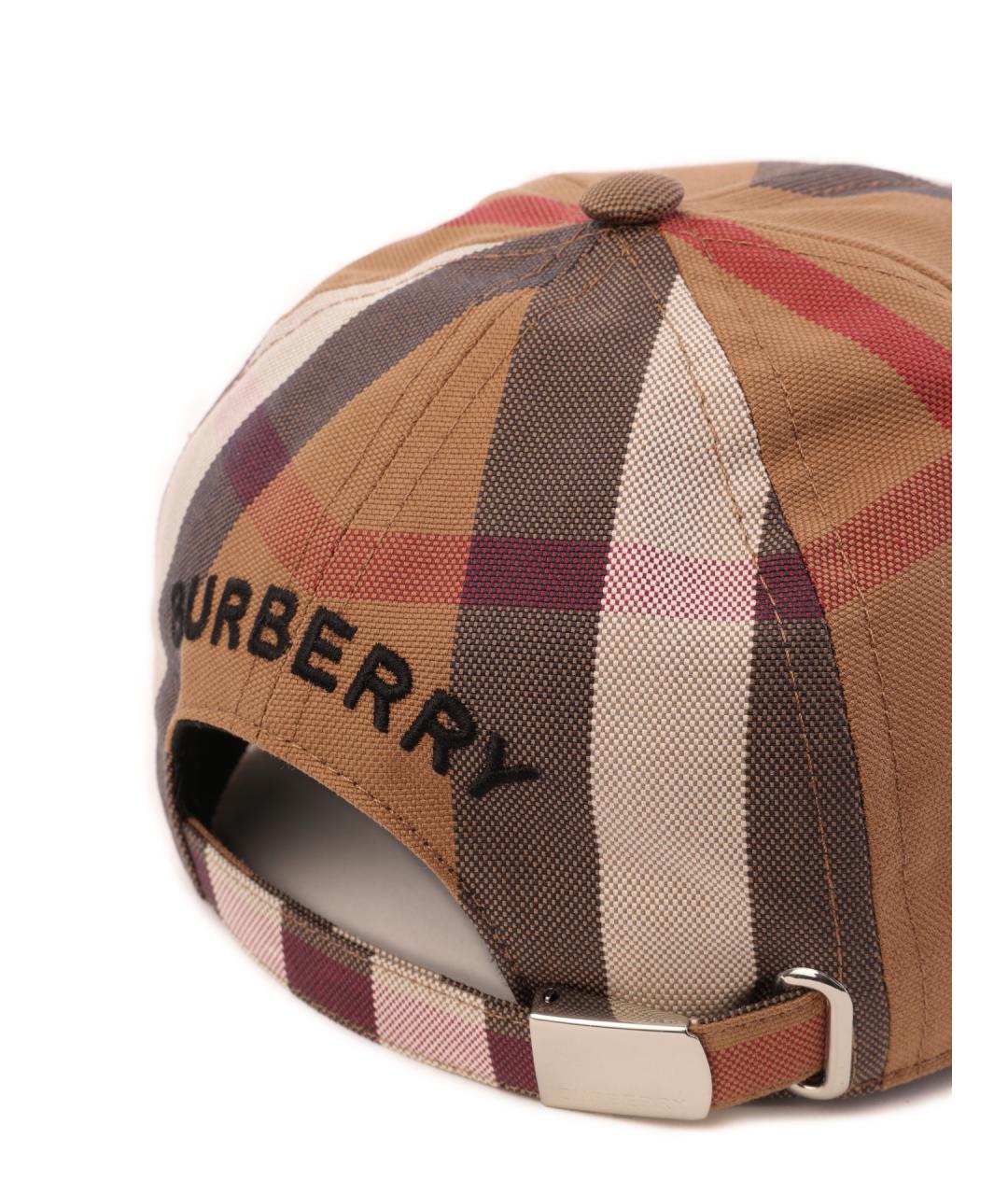 BURBERRY Бежевая хлопковая кепка, фото 4