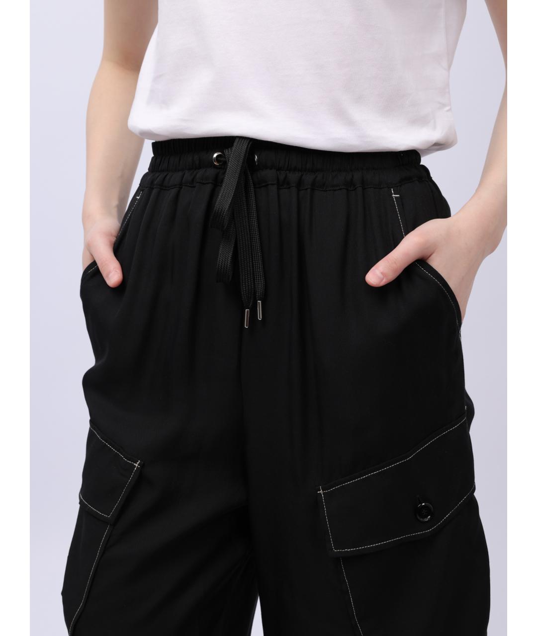 PINKO Черные хлопковые шорты, фото 3