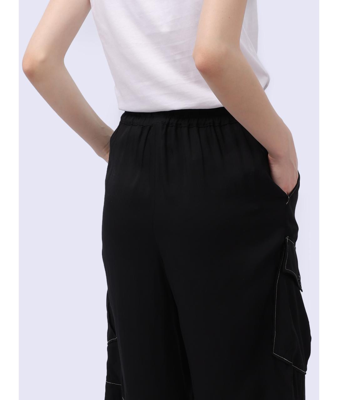 PINKO Черные хлопковые шорты, фото 5