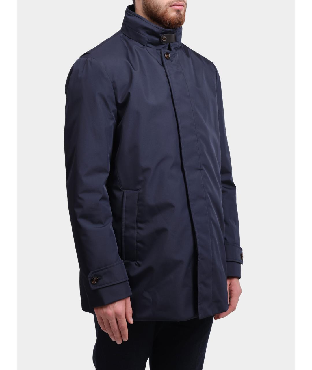 MOORER Темно-синий полиэстеровый пуховик, фото 4