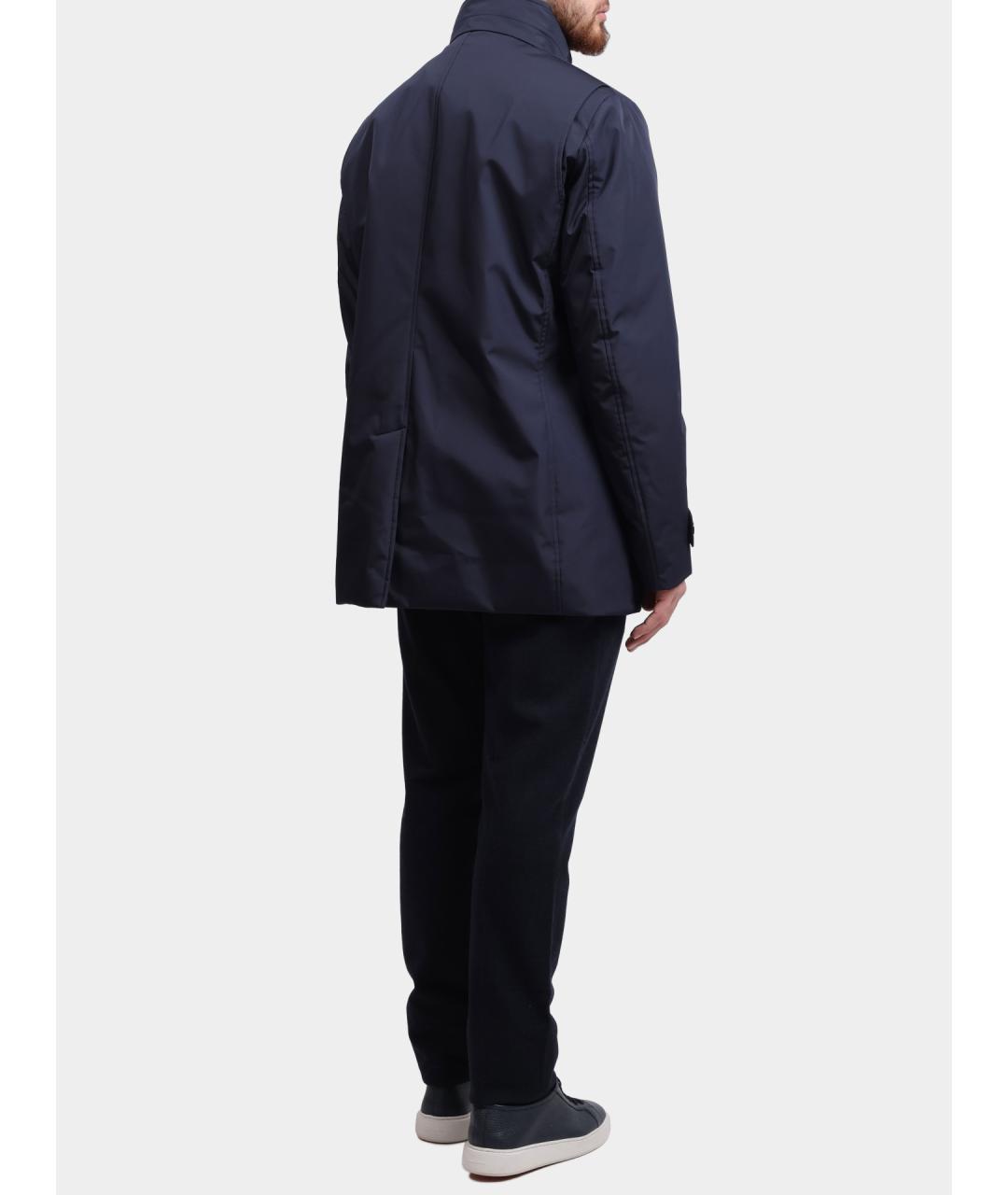 MOORER Темно-синий полиэстеровый пуховик, фото 5