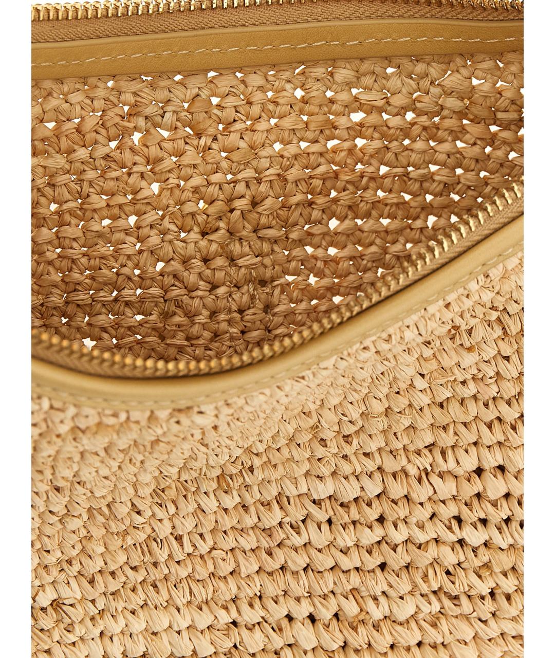 POLO RALPH LAUREN Бежевая пелетеная сумка тоут, фото 4