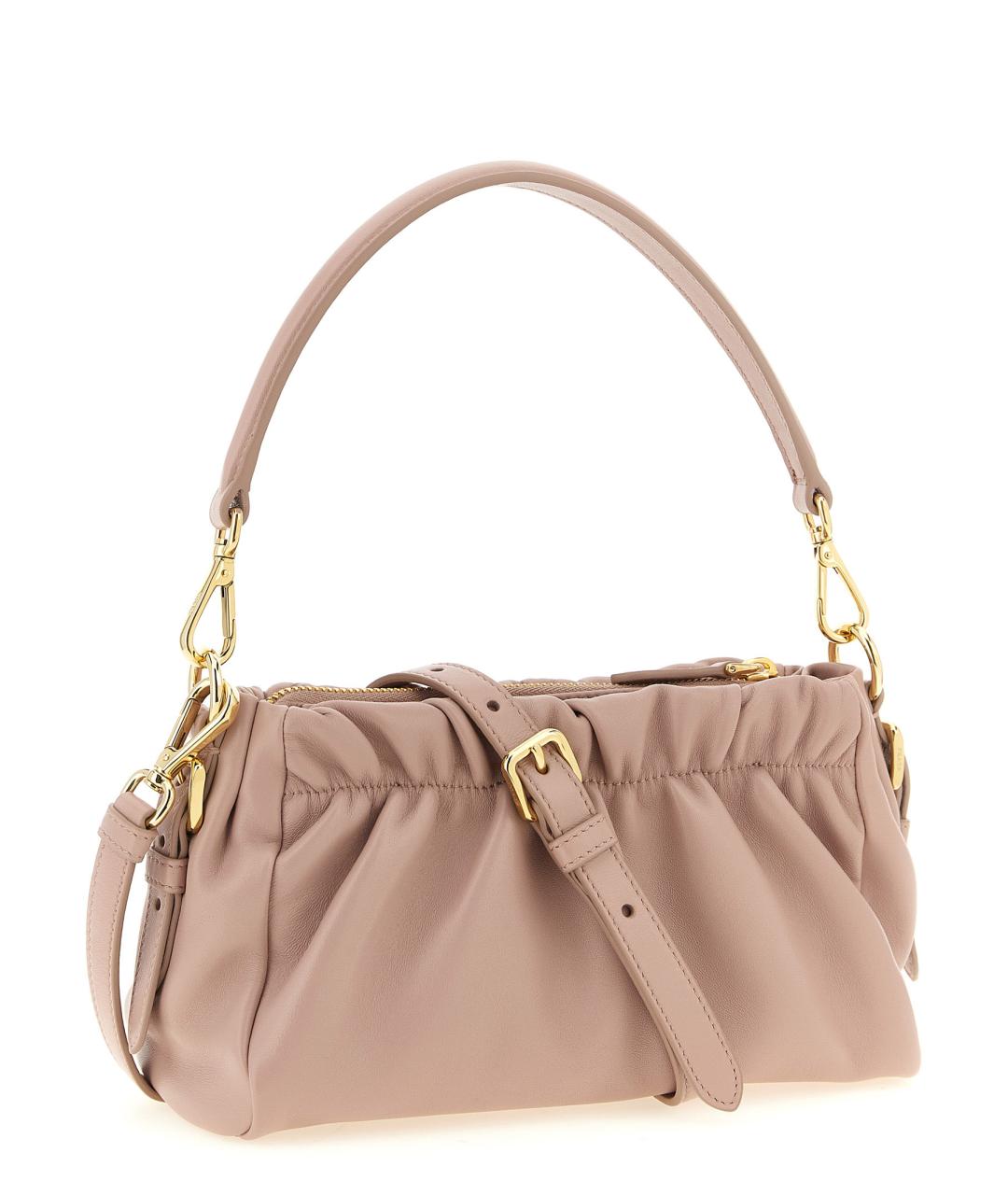 PRADA Розовая кожаная сумка через плечо, фото 2