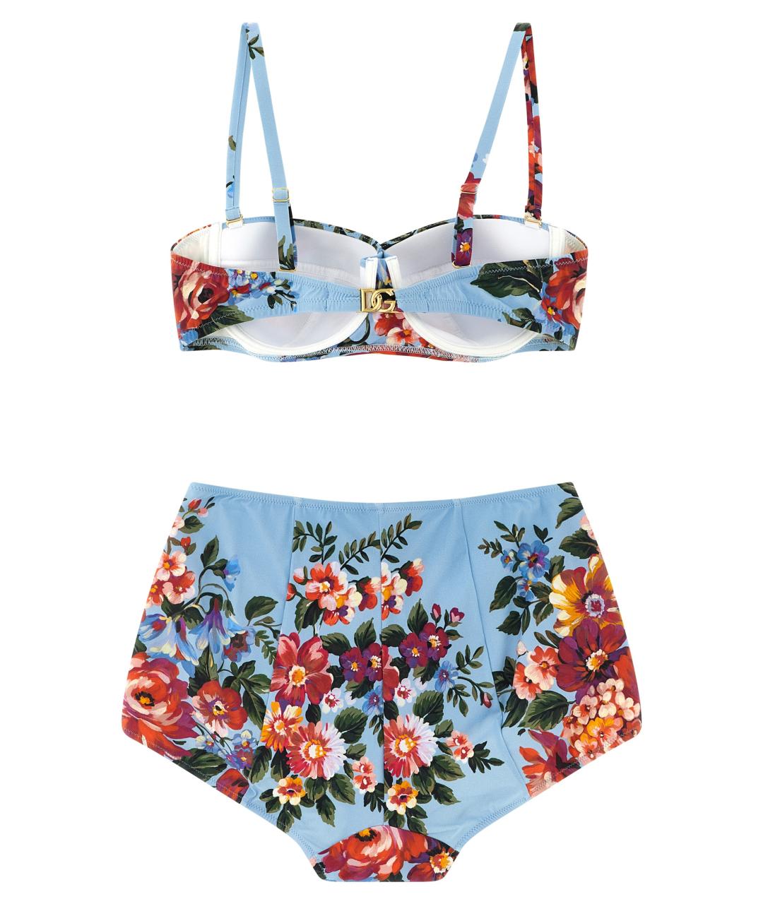 DOLCE&GABBANA Голубой полиамидовый купальник, фото 2