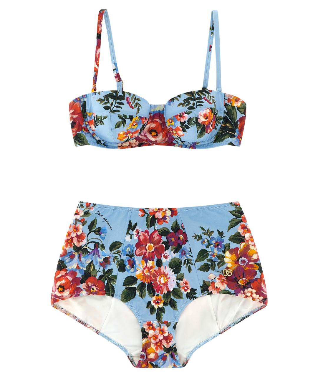 DOLCE&GABBANA Голубой полиамидовый купальник, фото 1