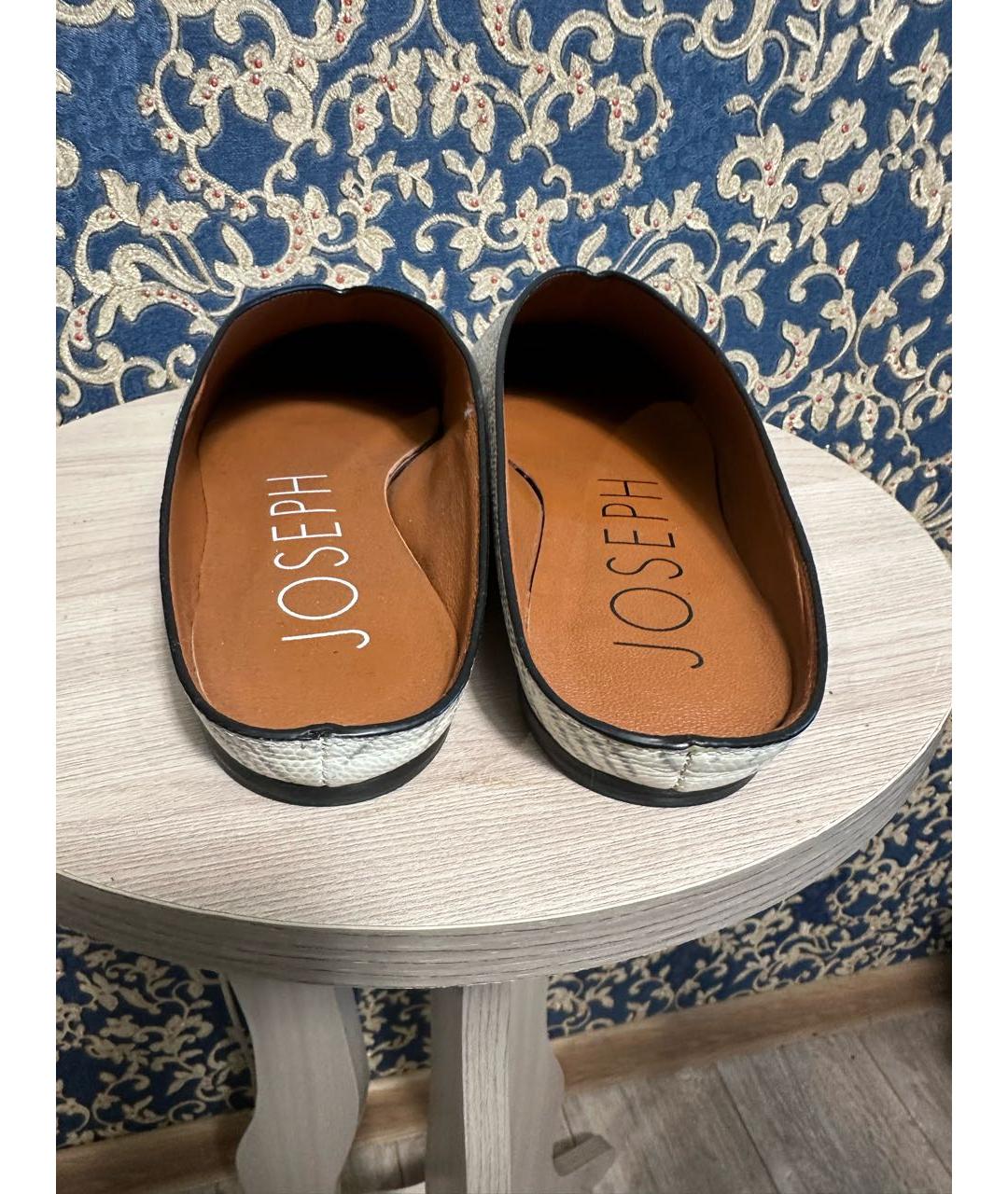 JOSEPH Серые кожаные мюли, фото 4