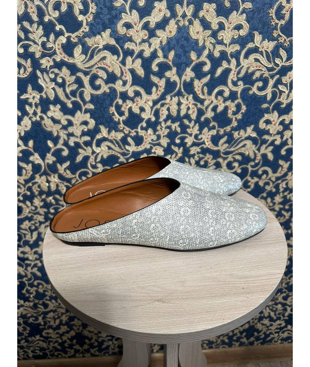 JOSEPH Серые кожаные мюли, фото 9